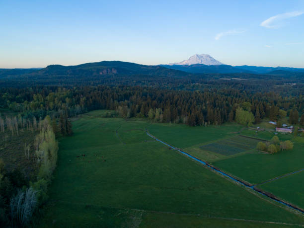 istock Farm Land Mt Rainier Valley Washington State 1136510498