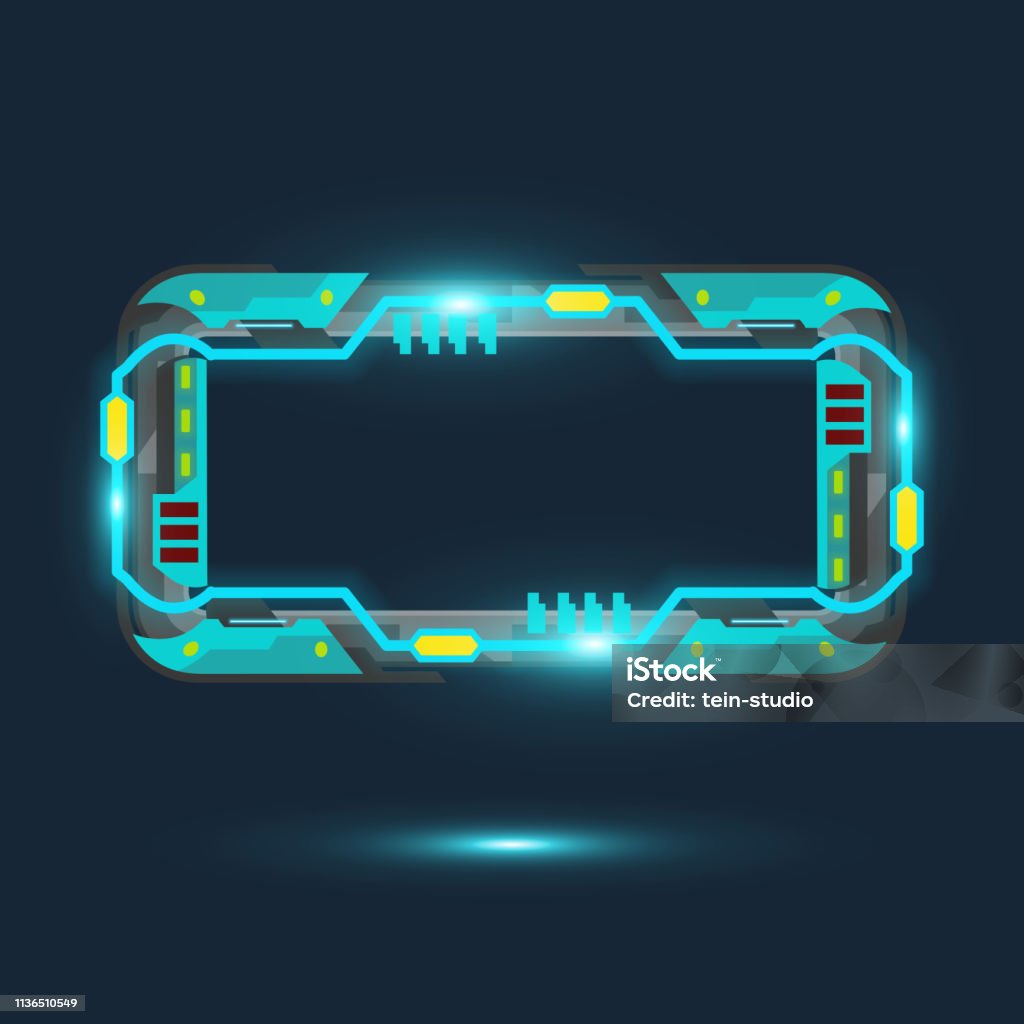 Tech Display Rectangle Rectangle Technology Banner Design Stock Illustration - Download Image ...