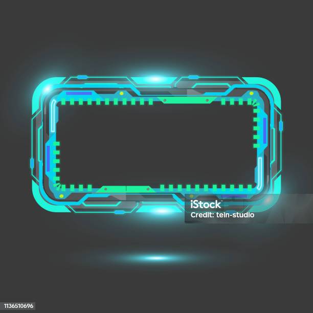 Tech Rectangle Design Rectangle Technology Banner Design Stock Illustration - Download Image ...