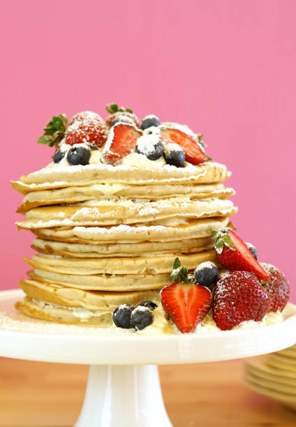 istock Shrove Pancake Tuesday stack of pancakes cake. 1136512633