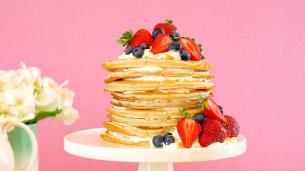 Shrove Pancake Tuesday stack of pancakes cake.