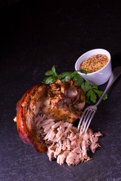 istock crispy fried Bavarian pork knuckle with soft meat 1136514508