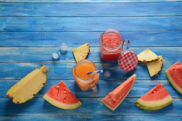 istock Fresh watermelon and pineapple cocktails 1136515692