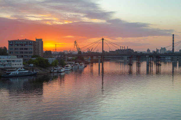 istock Dnieper river at sunset. Podil district, Kyiv, Ukraine 1136515717