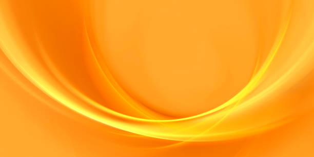Beautiful orange fractal background with waves