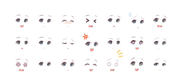 Ilustración de Emociones Ojos De Anime Chicas y más Vectores Libres de  Derechos de Estilo manga - Estilo manga, Amor, Animal - iStock