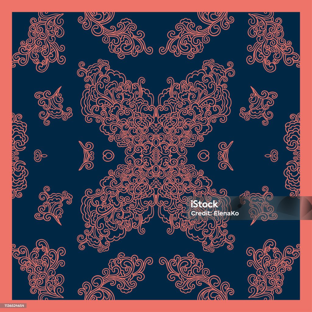 Basic Textile Pattern Design Square Square Pattern Design Bandana Print Textile Design Fabric Swirls ...