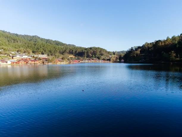 istock Ponds and villages and beautiful views 1136525382