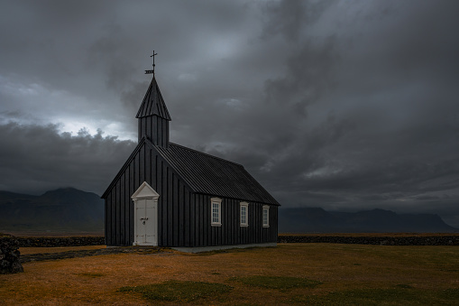 The black church of Budir, Iceland