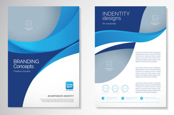 вектор брошюра flyer дизайн layout шаблон - advertise marketing print definition stock illustrations