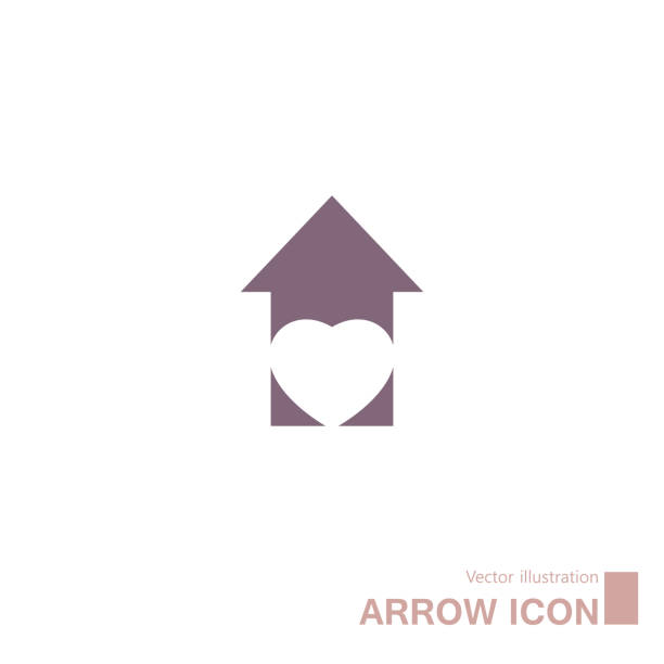 抽象矢印シンボルのデザイン。ハートのシンボル。 - arrow heart shape love luck点のイラスト素材／クリップアート素材／マンガ素材／アイコン素材