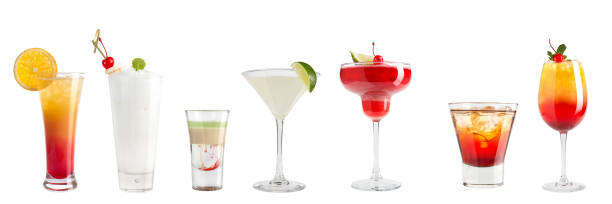 istock Set of refreshing cocktails on a white background. Isolated. 1136527094