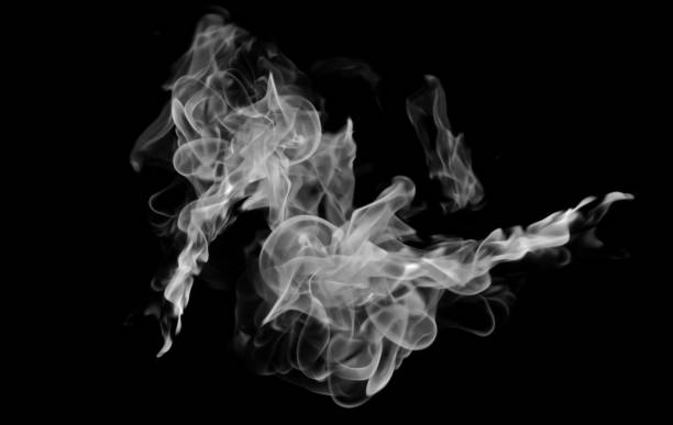 istock White smoke collection on black background 1136536843