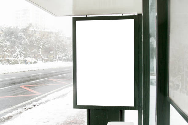 istock Billboard on street in winter 1136537276
