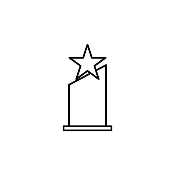 Vector illustration of Oscar Star icon. Element of award sign for mobile concept and web apps illustration. Thin line icon for website design and development, app development. Premium icon