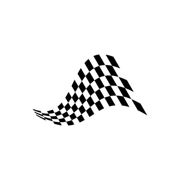 templat latar belakang bendera balapan modern - race flag ilustrasi stok