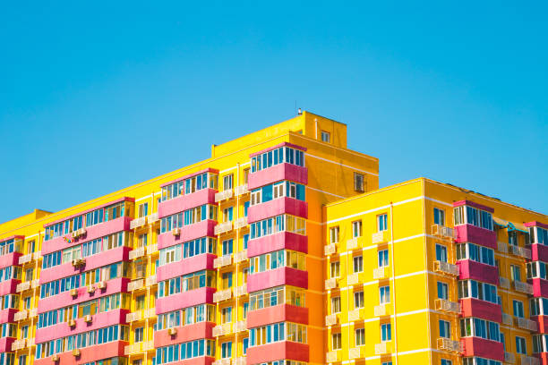 istock Yellow modern apartment building in Beijing, China 1136546131