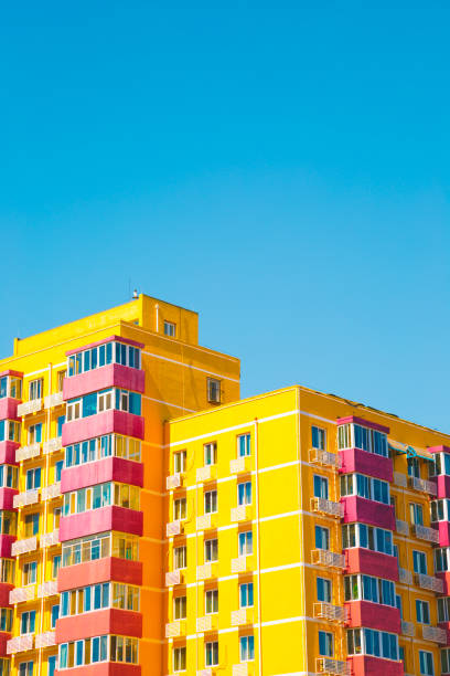 istock Yellow modern apartment building in Beijing, China 1136546202