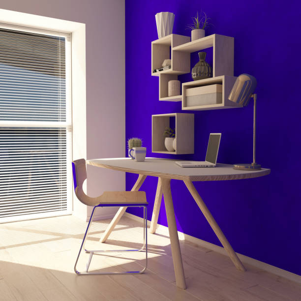 istock 3D Render of a modern home office 1136550432