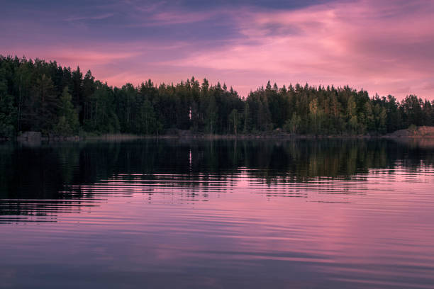 istock Beautiful sunset / sunrise by a lake 1136551586