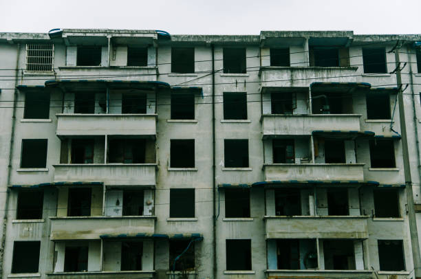 istock Old destroyed an abandoned building in Chengdu downtown where nobody lives 1136551832
