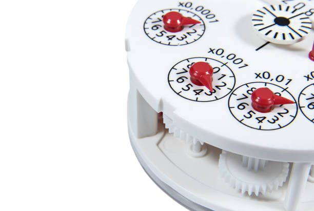 istock Mechanism of metering device on white background 1136554249