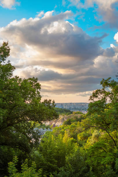 istock Top view on Vozdvizhenka elite district in Kiev, Ukraine 1136555501