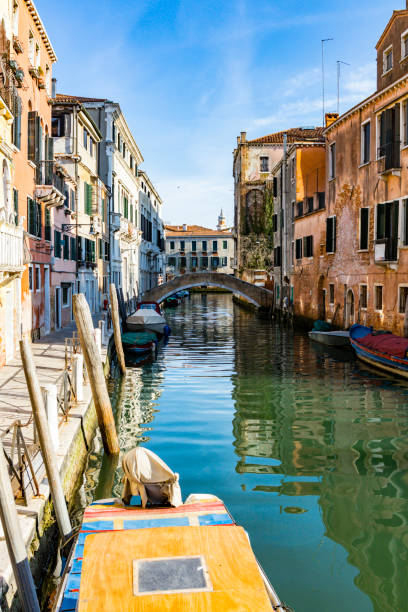 istock Beatiful and empty canal in Venice, Italy 1136557562