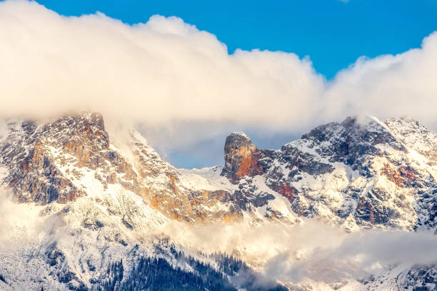 istock Snow mountains in the european Alps 1136558373