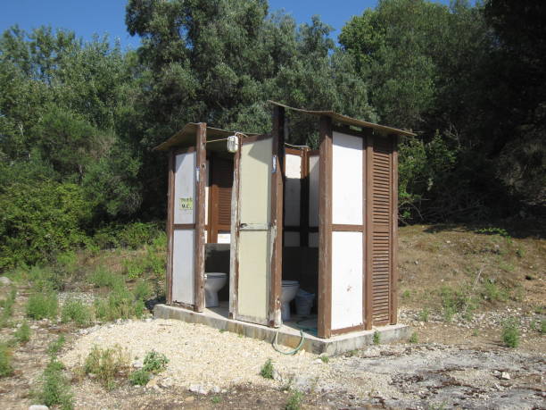 istock Outdoor Toilet in Corfu, Greece 1136564251
