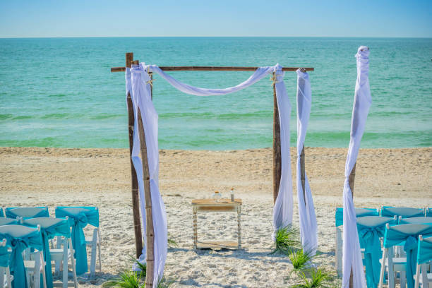 istock A simple beach wedding arch in Brandeton, Florida 1136567025