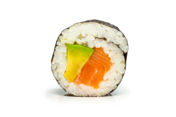 istock Sushi roll with salmon and avocado 1136567055