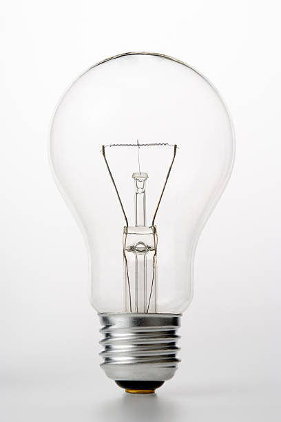 istock Isolated shot of standing light bulb on white background 113656922