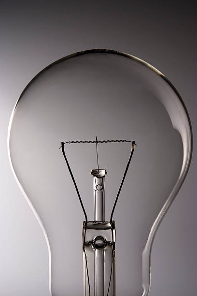 istock Close-up of light bulb against gradation background 113656933