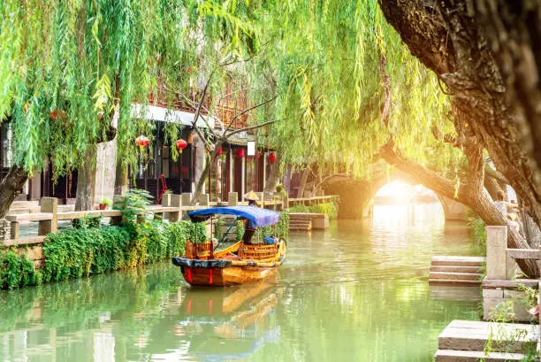 Zhouzhuang, China is a famous water town in the Suzhou area. There are many ancient towns in the south of the Yangtze River.