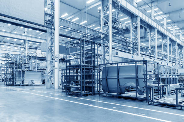 istock Automobile factory warehouse 1136570868