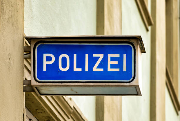 istock Polizei Sign on a Facade in Germany 1136571341