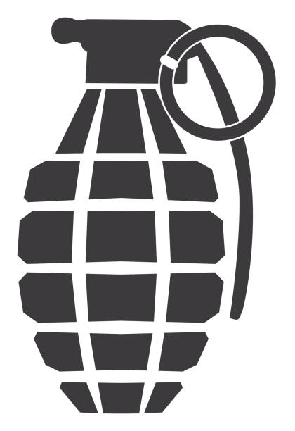 illustrazioni stock, clip art, cartoni animati e icone di tendenza di icona granata - hand grenade