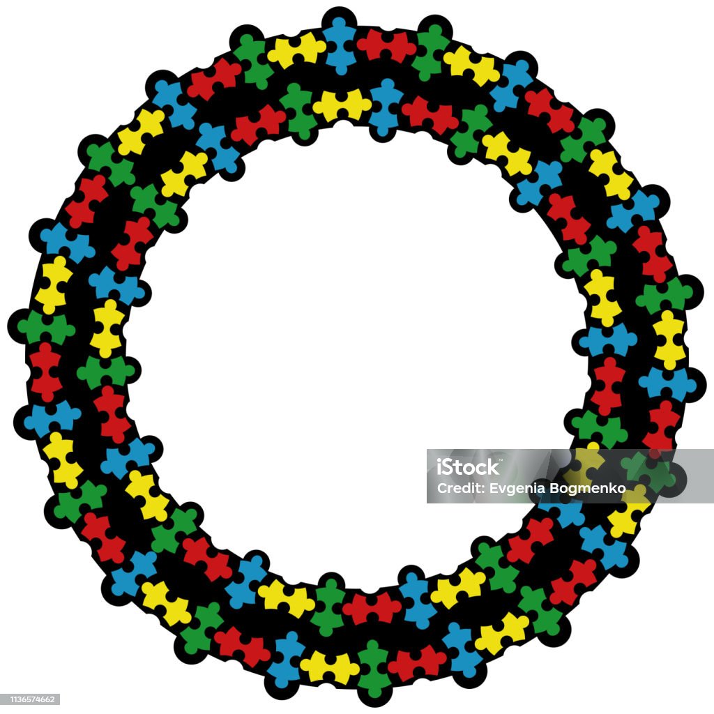 Autism Awareness Puzzle Pieces Image Stock Illustration - Download