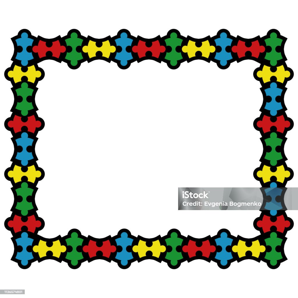 Autism Awareness Puzzle Pieces Image Stock Illustration - Download