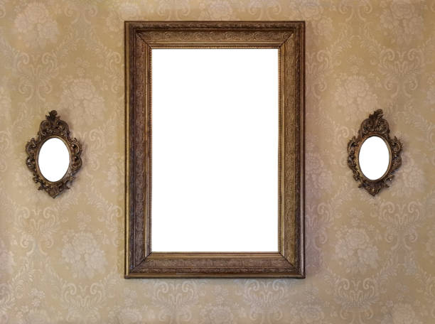istock Antique golden frames, picture gallery 1136575290