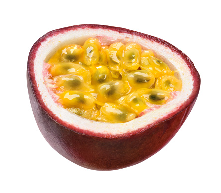 Whole passion fruit isolated