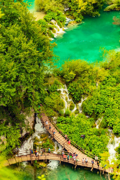 Plitvice Waterfalls, Plitvicka Jezera, National Park, Croatia Plitvice Waterfalls, Plitvicka Jezera, National Park, Croatia plitvice lakes national park stock pictures, royalty-free photos & images