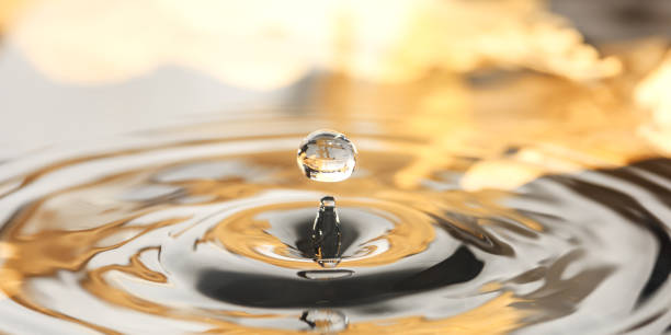 istock A drop of water, closeup 1136580251