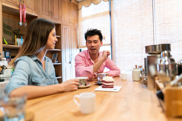 istock Couple on a coffee break 1136580434
