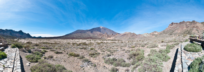 Ucanca Plains with mount Teide behind, tenerife Island