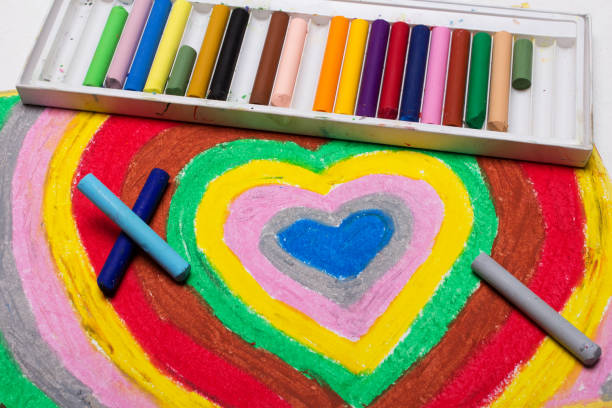 istock Colorful drawing: Valentines day card with beautiful hearts 1136585390