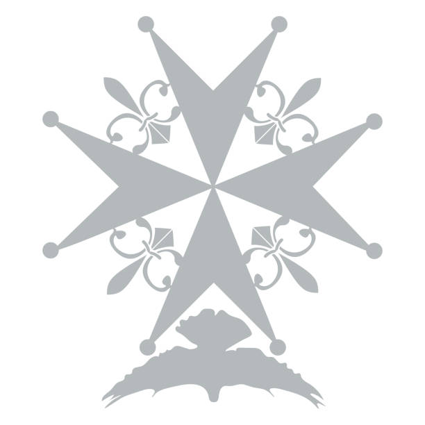 Huguenot Cross as a symbol of evangelical Reformed Church in France. Huguenot Cross isolated vector illustration. vector art illustration