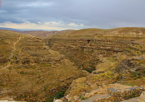 The Mar Saba Monastery, Laura of our Holy Father Sabbas the Sanctified in the Kidron Valley, in the Judaean desert known as the Judean wilderness and surroundings, near Betlehem, Palestinian, Israel