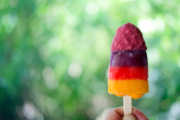 istock Colorful popsicles with fresh fruits. Summer refreshing ice cream 1136587611
